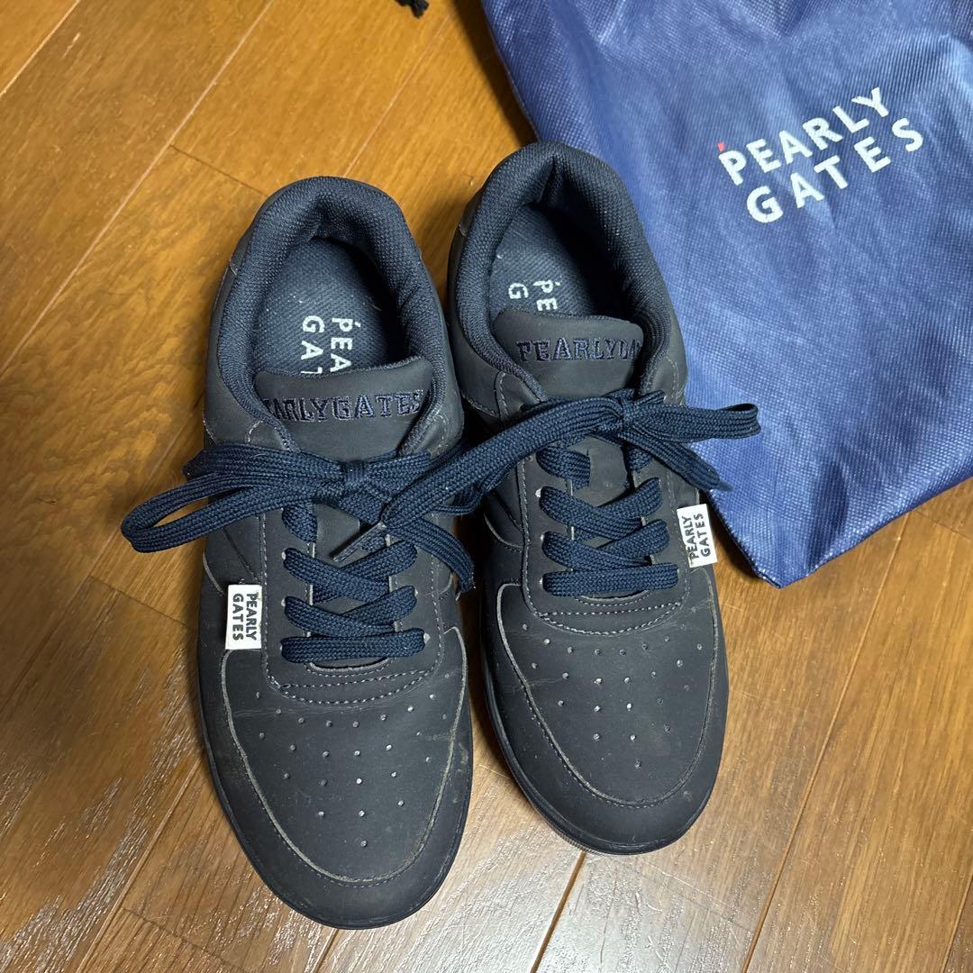 PEARLY GATES ゴルフシューズ 89 Navy収納袋付き24.5cm