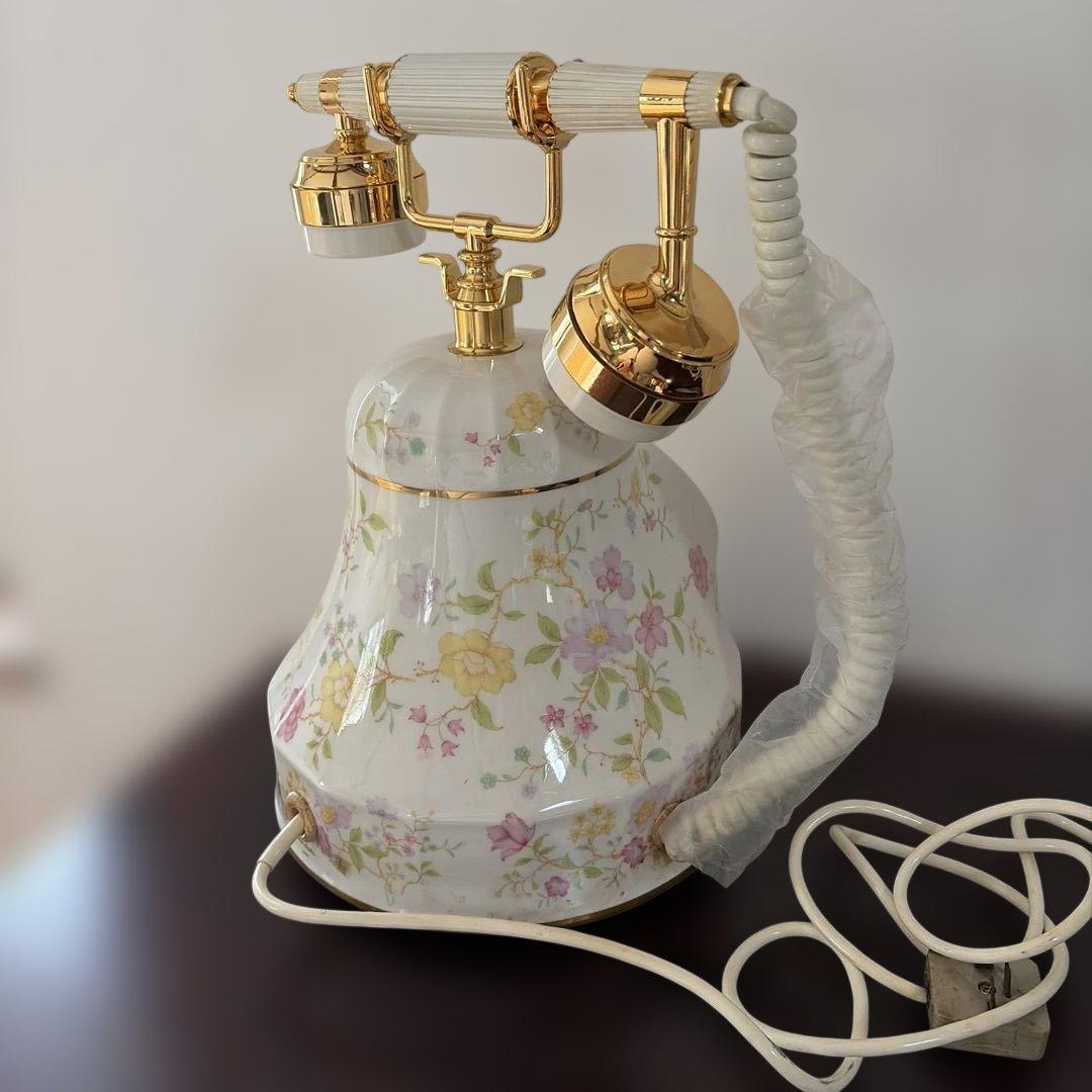【昭和レトロ】美品　陶器製電話機
