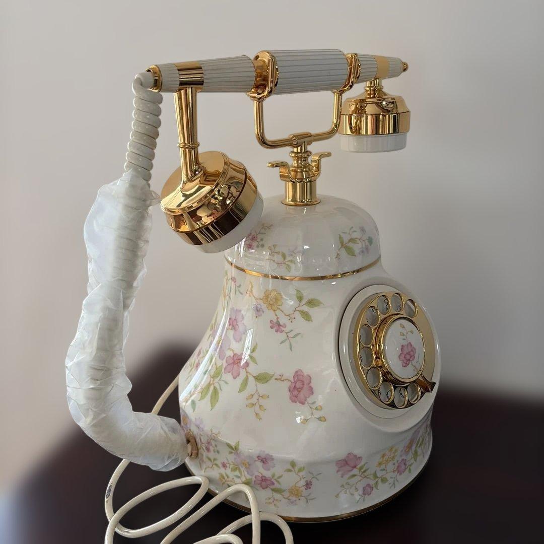 【昭和レトロ】美品　陶器製電話機