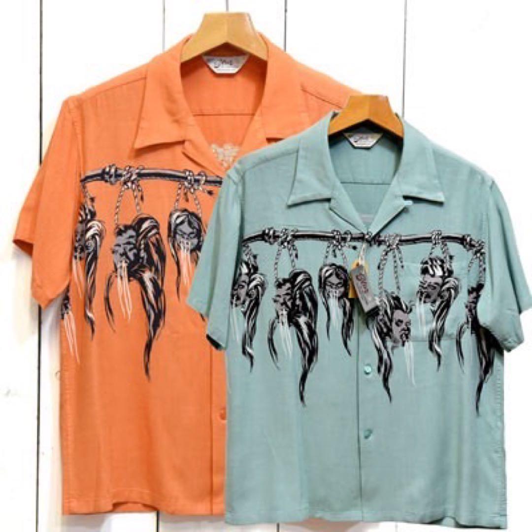 STAR OF HOLLYWOOD シュランケンヘッドレーヨンシャツsize M