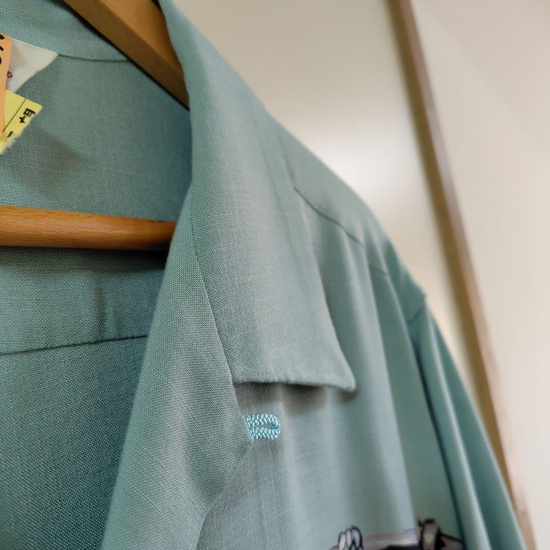 STAR OF HOLLYWOOD シュランケンヘッドレーヨンシャツsize M