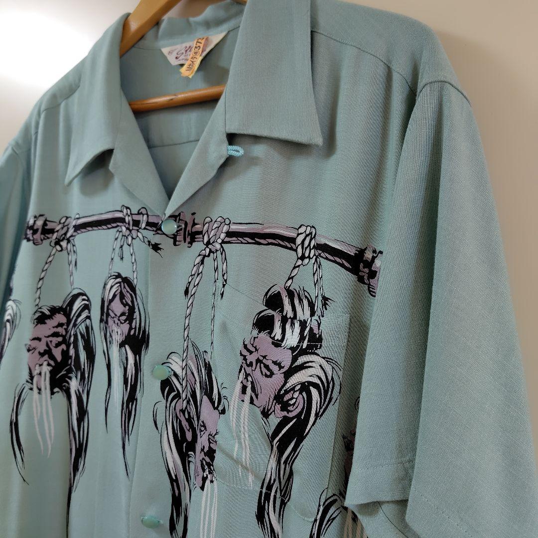 STAR OF HOLLYWOOD シュランケンヘッドレーヨンシャツsize M