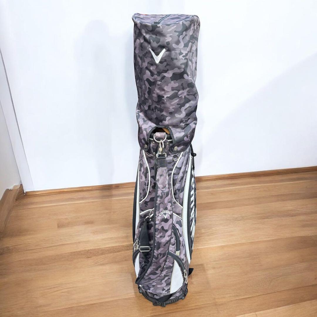 【希少・カモ柄】Callaway キャディバッグ 迷彩 5分割 自立型 グレー