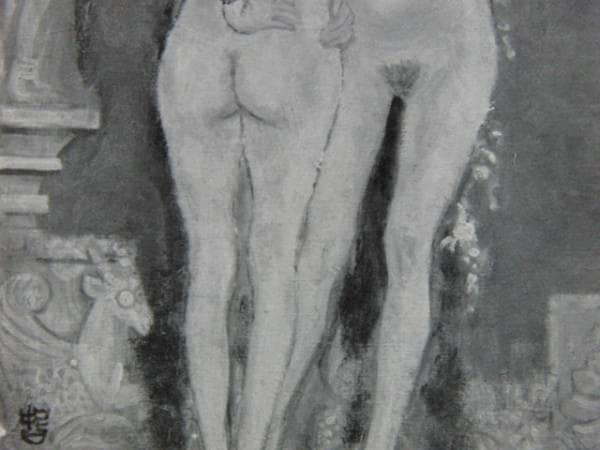 小林哲夫、【エローラの神々】、希少画集画、新品高級額・額装付