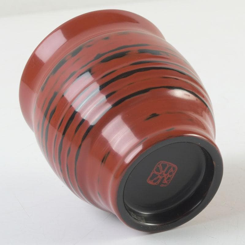 茶道具　根来塗　磯矢阿伎良　茶器　仕覆付　共箱　V　9302