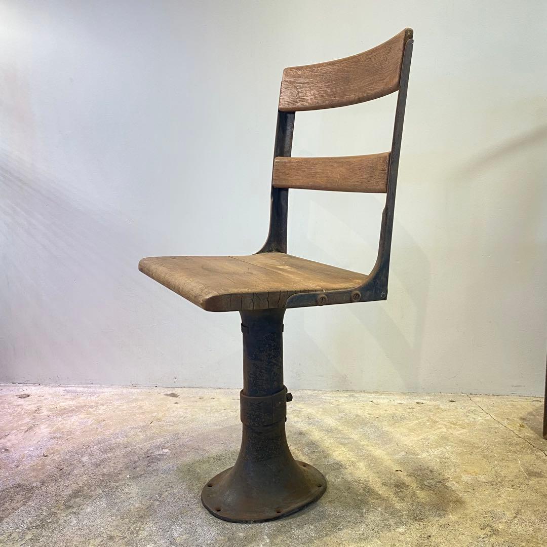 木×鉄椅子 アイアン×ウッドチェア ビンテージ