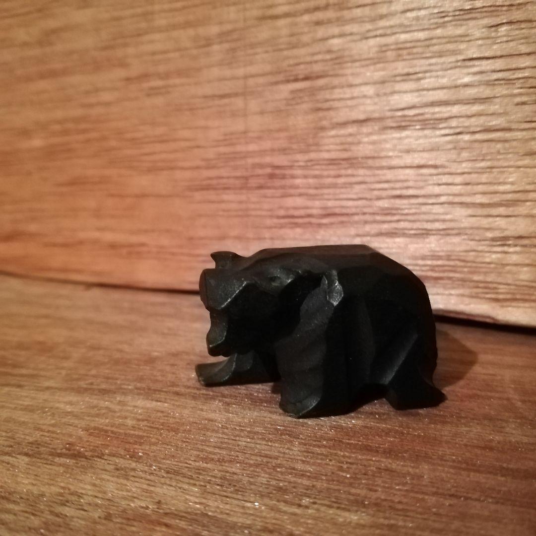 当時物　北海道　25年前　ビンテージ　黒 熊の木彫り　　90年代　熊　木彫り