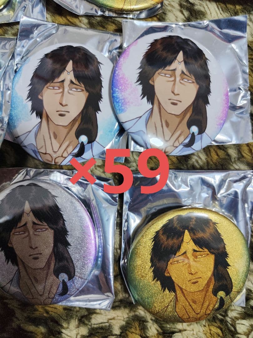 ケンガンアシュラ　ケンガンオメガ　ガオラン　缶バッチ　59個セット