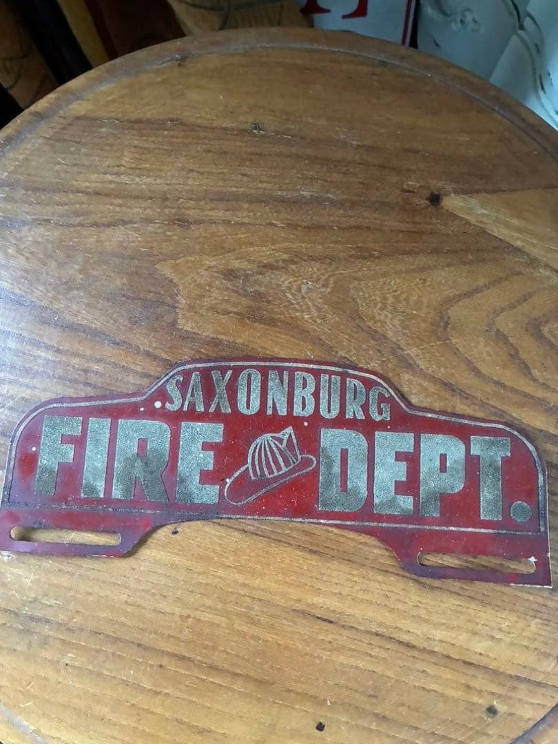 アンティーク　サイン　プレート　ブースター　ライセンス　看板　消防署　アメリカ