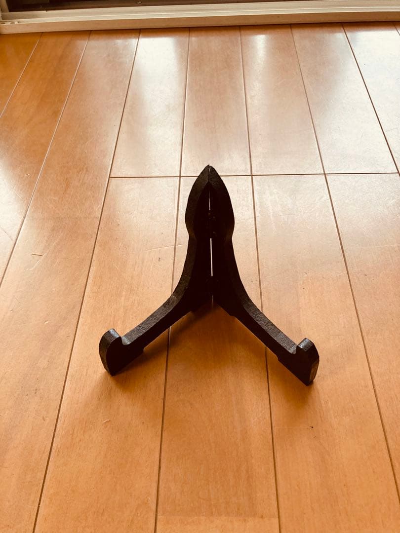 絵唐津額皿　スタンド付き　新品