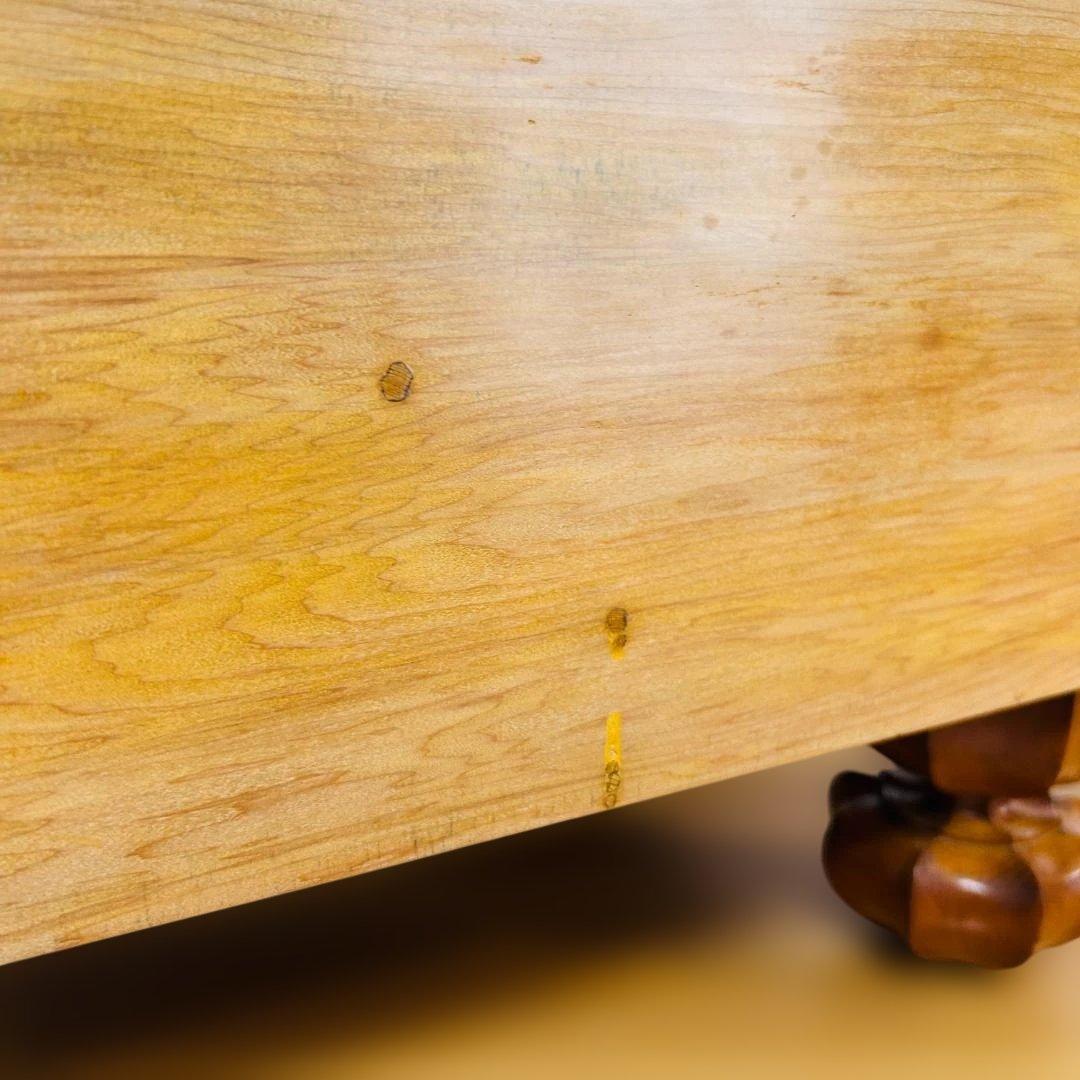 【高級】本榧 脚付碁盤 4.8寸 天地柾 柾目 ヘソ有り 19路盤 15kg