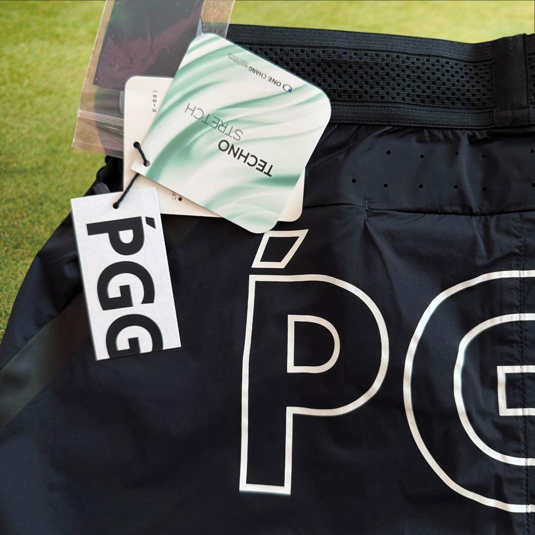 現行モデル　パーリーゲイツ　PGG ハーフパンツ　短パン　紺　黒　3 S〜M相当