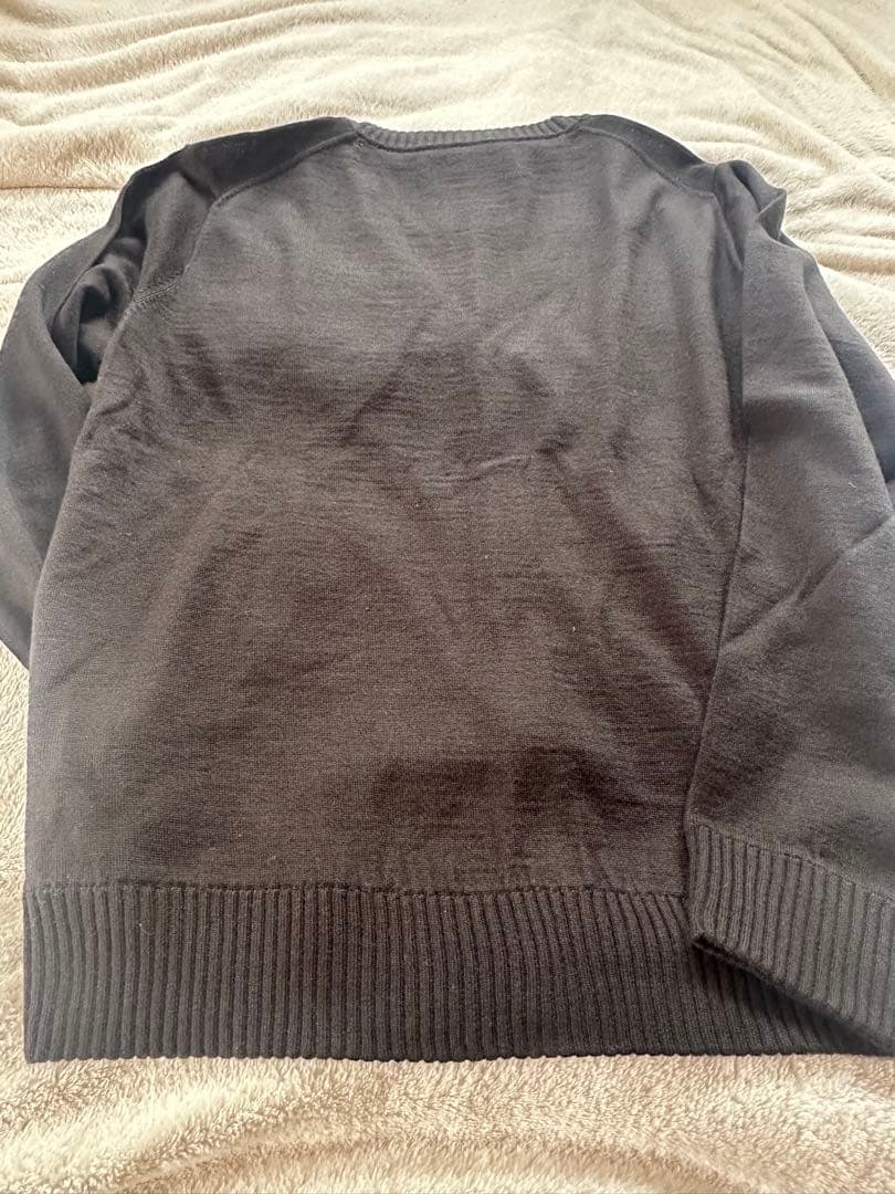 大人のカーディガン　矢沢永吉　ブラック　ウール混　 XL YAZAWA