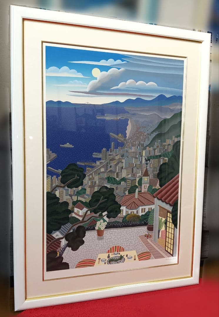 ☆人気の神戸シリーズ　トーマス・マックナイト　明石海峡大橋を望む　神戸の風景