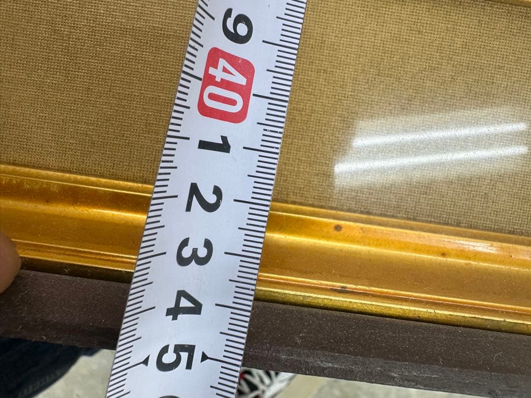 ドラゴン 日本画 金色フレーム A4サイズ