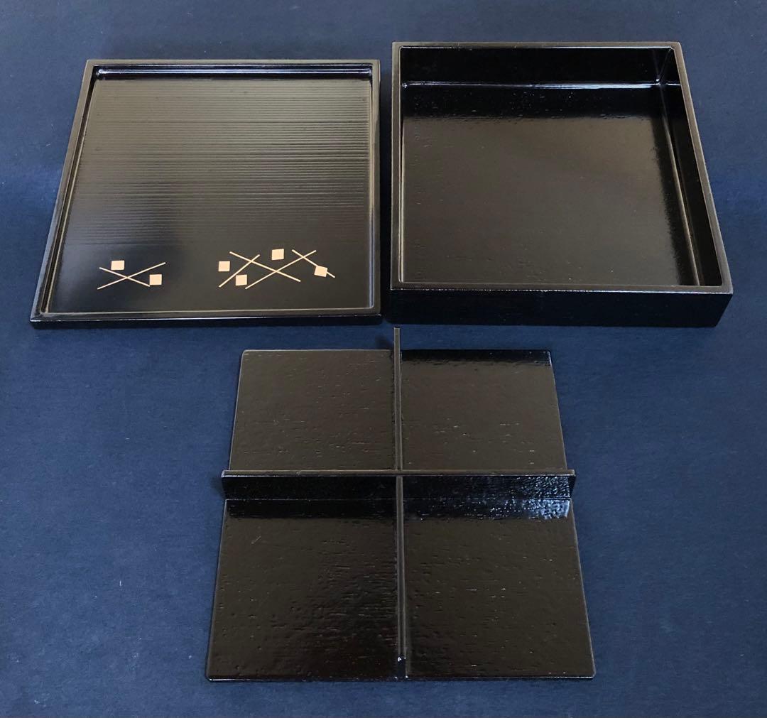 割引❗️《R》輪島塗 松花堂弁当5客 林漆器店 木箱 251218か1