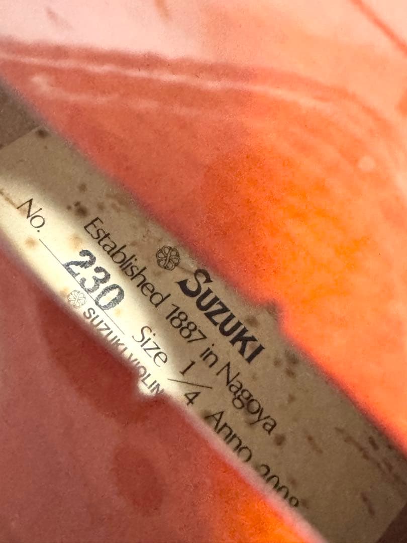 【美品】SUZUKI バイオリン No.230 1/4サイズ 2008年製