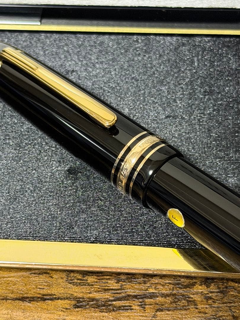 未使用に近い　No.149 2段エボナイトペン芯　18金　バイカラー　F 万年筆