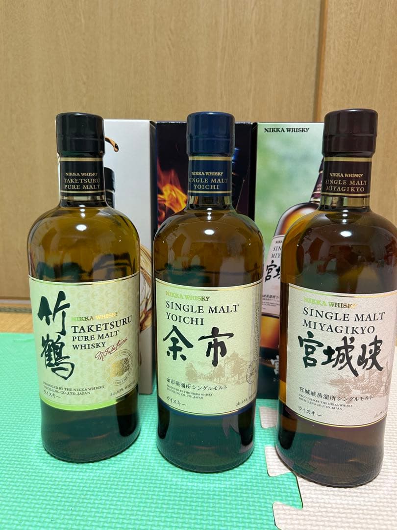 竹鶴700ml 余市700ml 宮城峡700ml 全て化粧箱付き