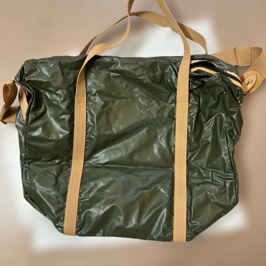 HUNTING WORLD ボストンバッグ バチュークロス モスグリーン 大容量