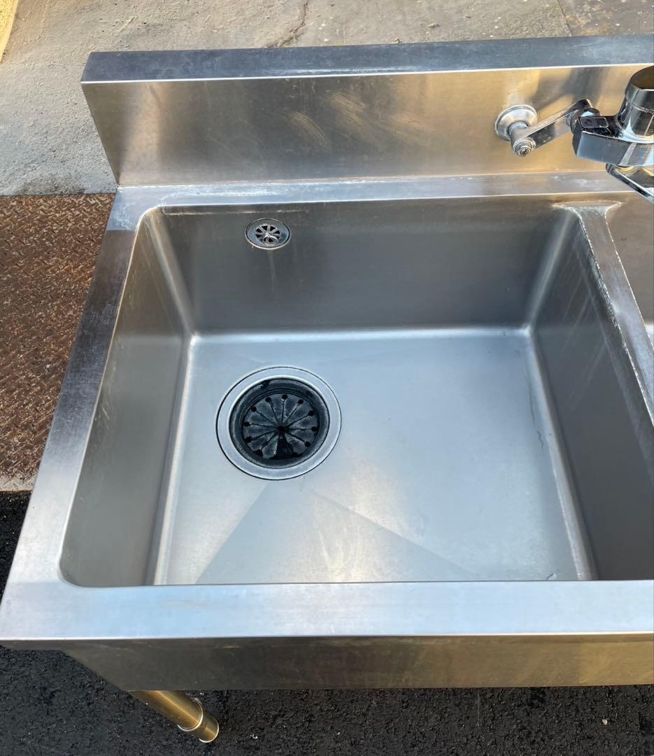業務用 2槽シンク 混合水栓付き 幅1200×奥600×高さ850+150 大阪
