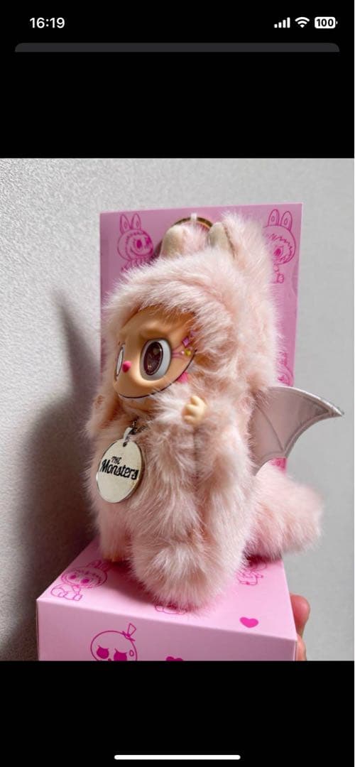 海外限定・即日発送】ZIMOMO LABUBUぬいぐるみ　ピンクデビル　1点のみ