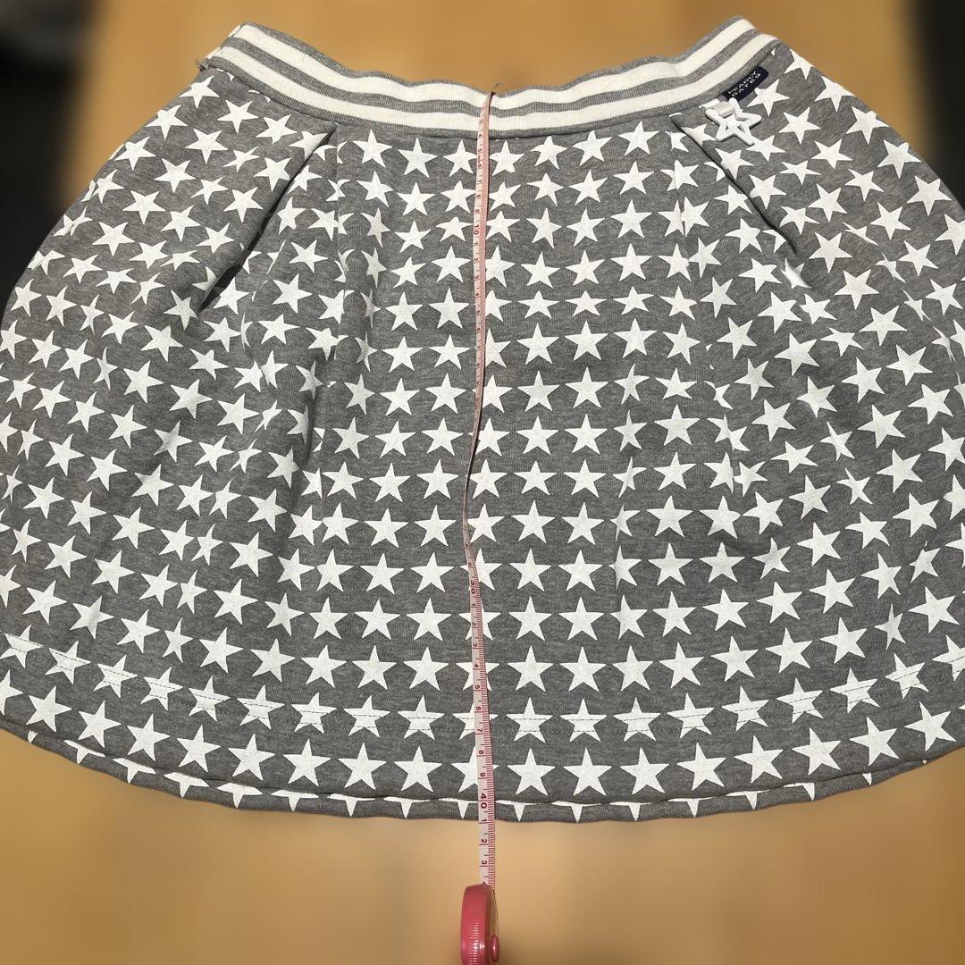 パーリーゲイツ星柄グレーコットンスカート M