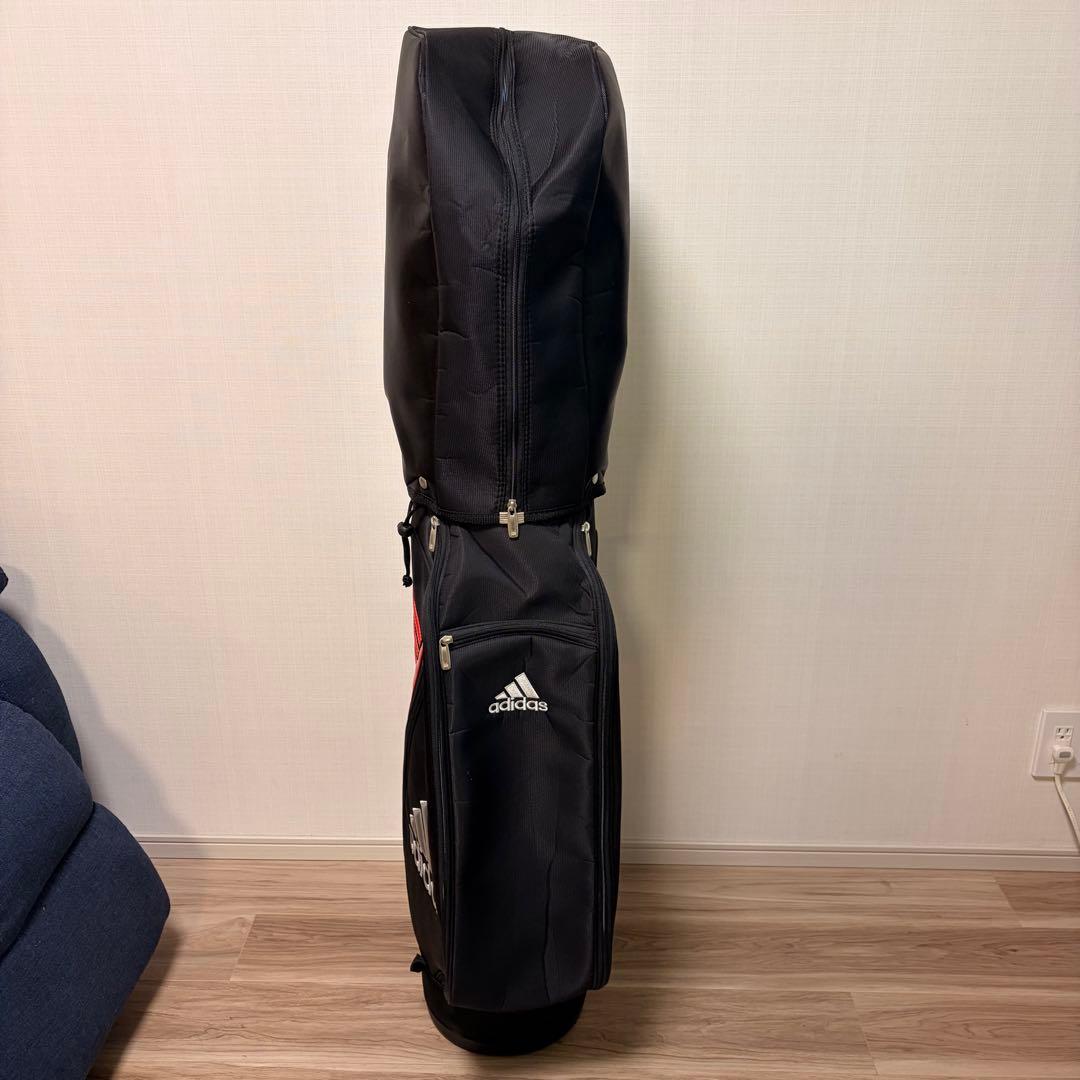 【初心者セット】アディダスキャディーバッグ　黒赤　おまけ多数