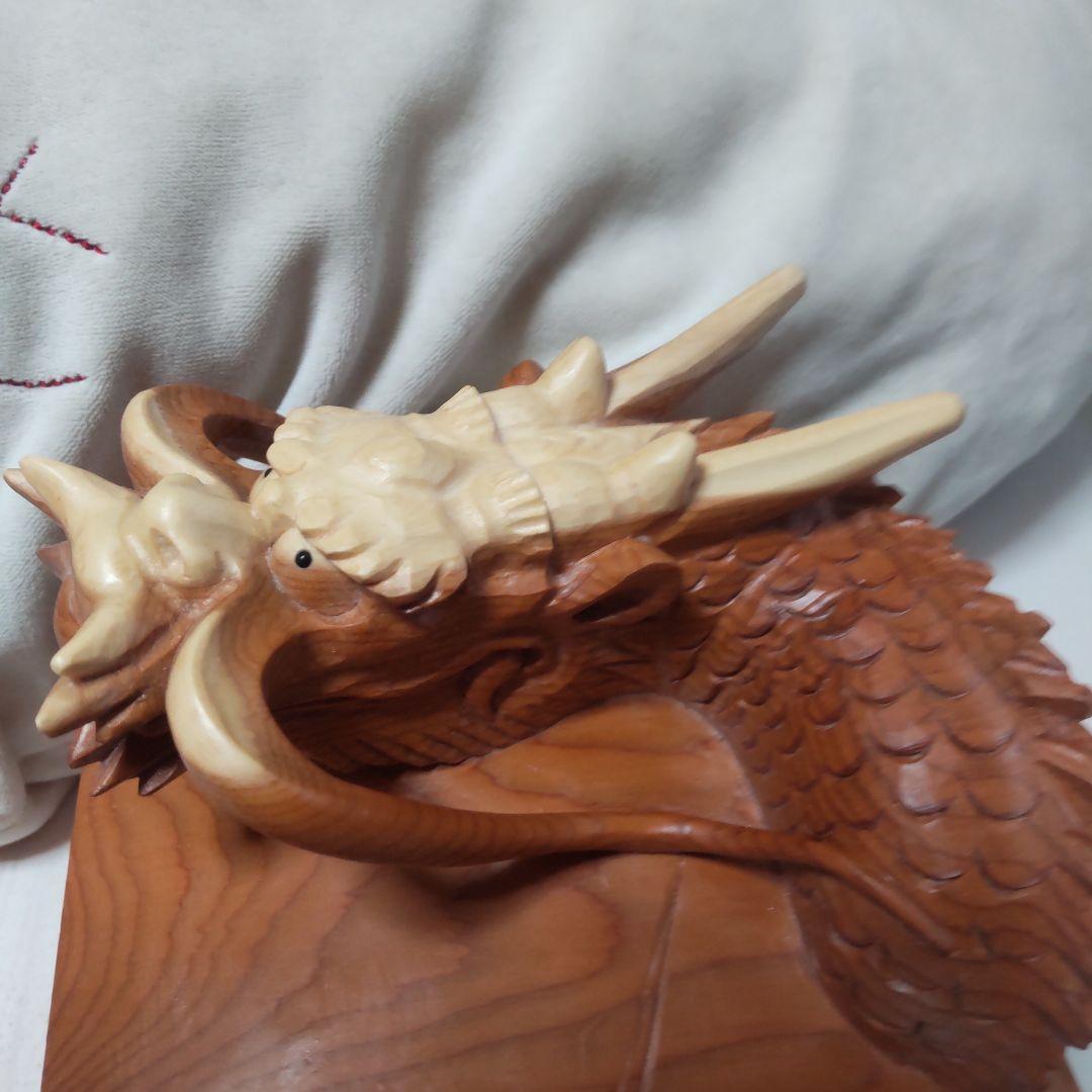 2月セール 飛騨高山 谷口彫刻一位一刀彫 龍箱箱