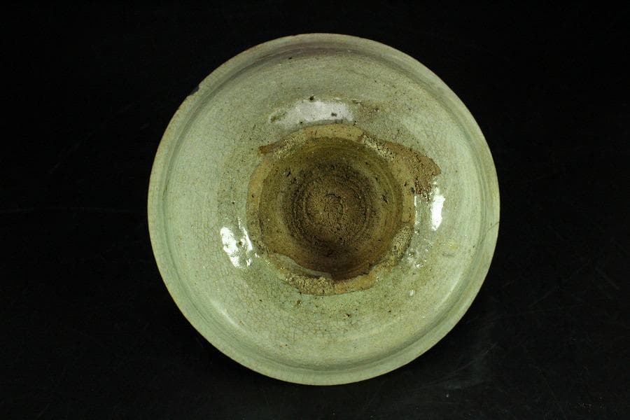 茶道具 李朝 刷毛目 茶碗 時代物(K-A383)