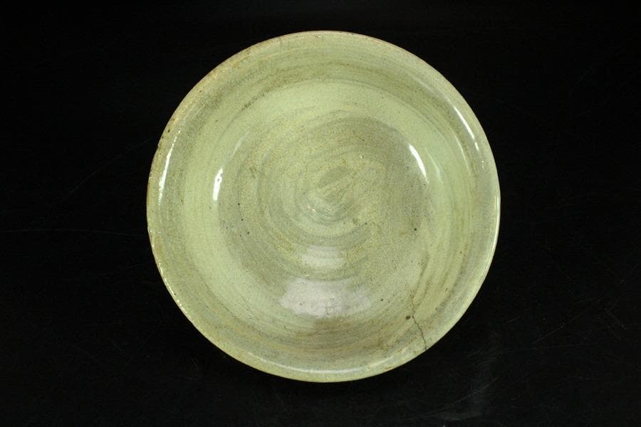 茶道具 李朝 刷毛目 茶碗 時代物(K-A383)