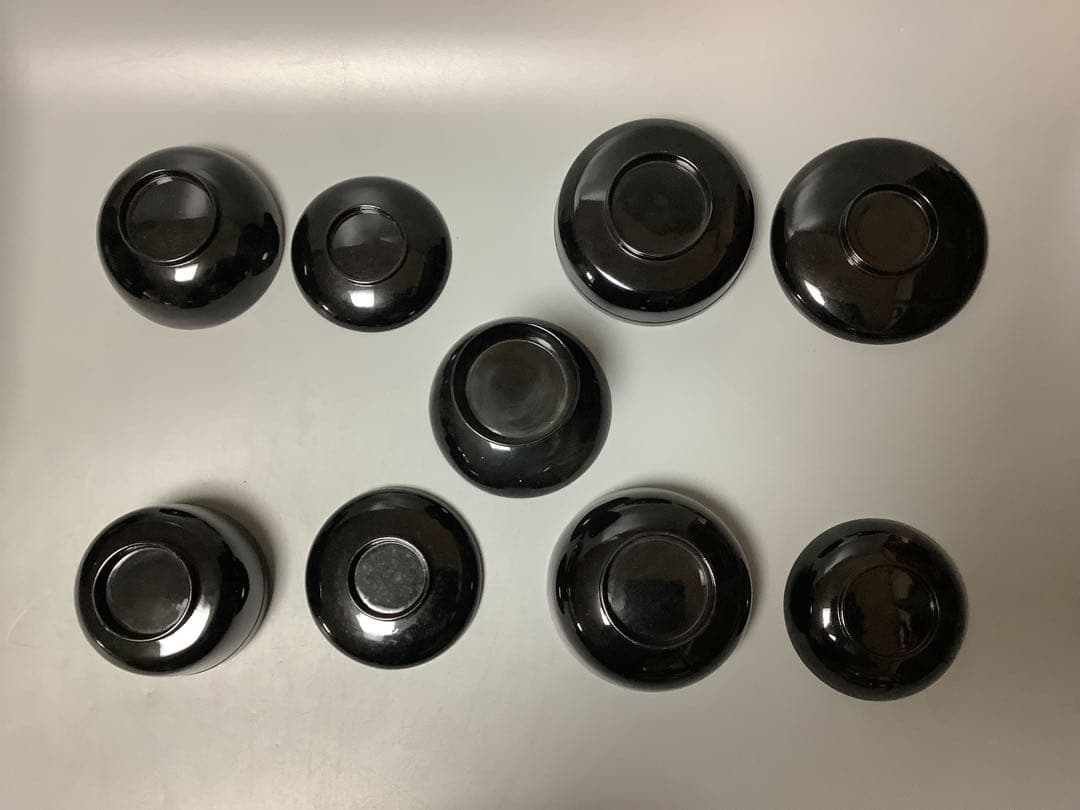 古い　祝膳　朱塗　お供え膳一式　2膳　木製収納箱付き