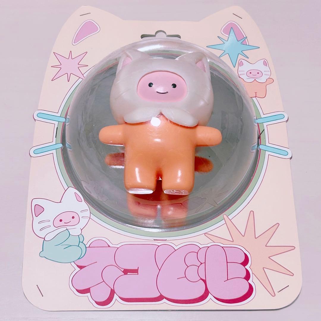 ネコども クマども ソフビ オレンジ