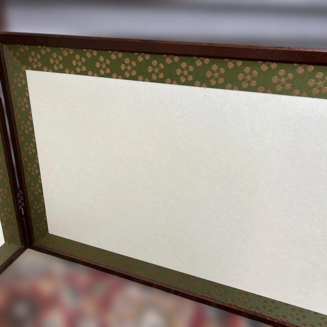 茶道具 溜塗 利休梅 風炉先屏風 裏チラシ 両面使い 上透かし