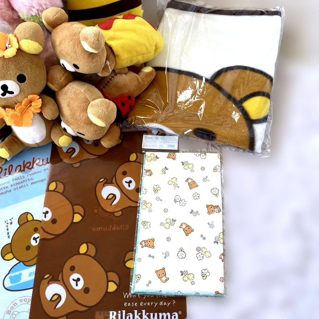 リラックマぬいぐるみ　ブランケット　ナフキン　クリアファイル　レトロ　まとめ売り