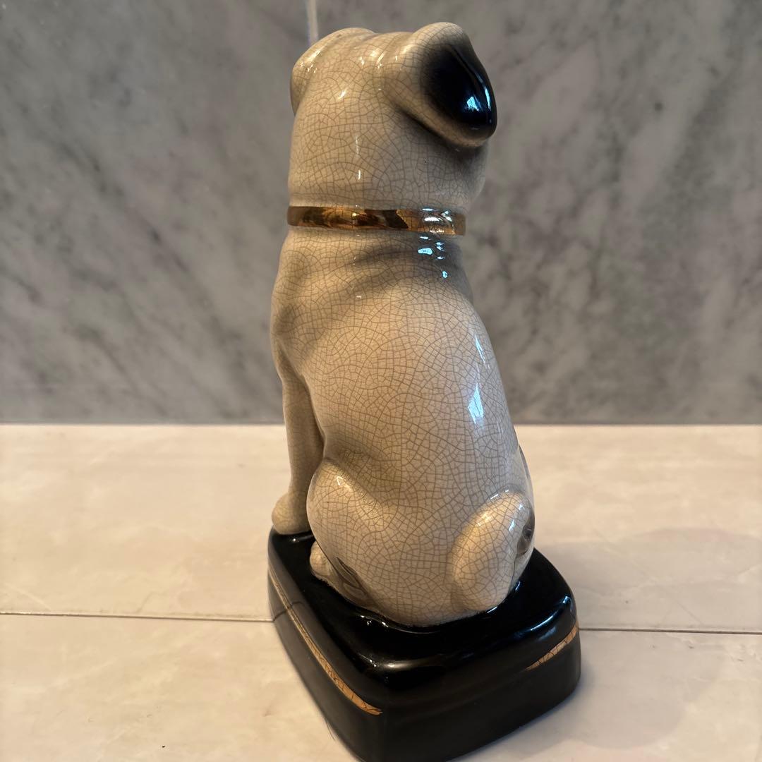 アメリカ70年代ヴィンテージ困ったお顔が可愛すぎるパグの陶器