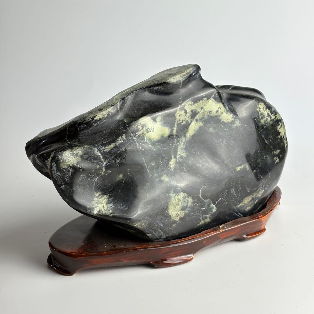 古美術 白蛇石 飾石 天然石 水石 盆石 鑑賞石 置物