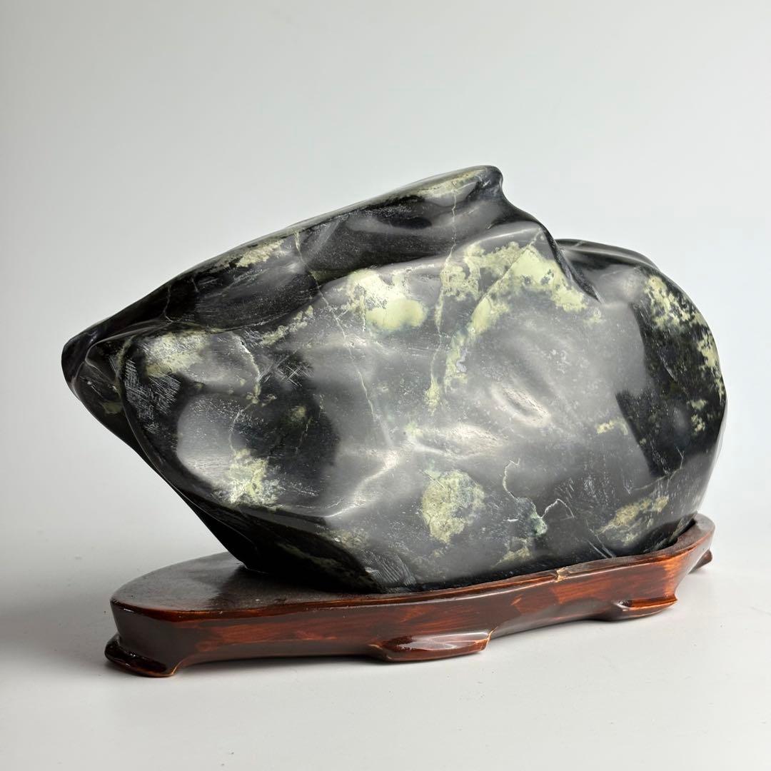 古美術 白蛇石 飾石 天然石 水石 盆石 鑑賞石 置物