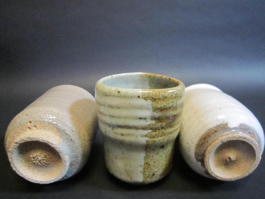 唐津焼　十三代中里太郎右衛門　　茶碗　湯呑　5個　共箱　美品