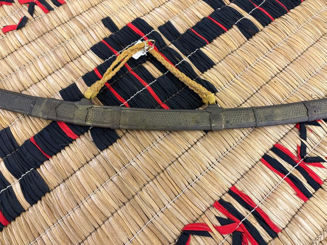アイヌ　タンネプイコロ　覆輪太刀　刀装具　太刀拵　イコロ　エムシ　三ツ巴紋　竹光