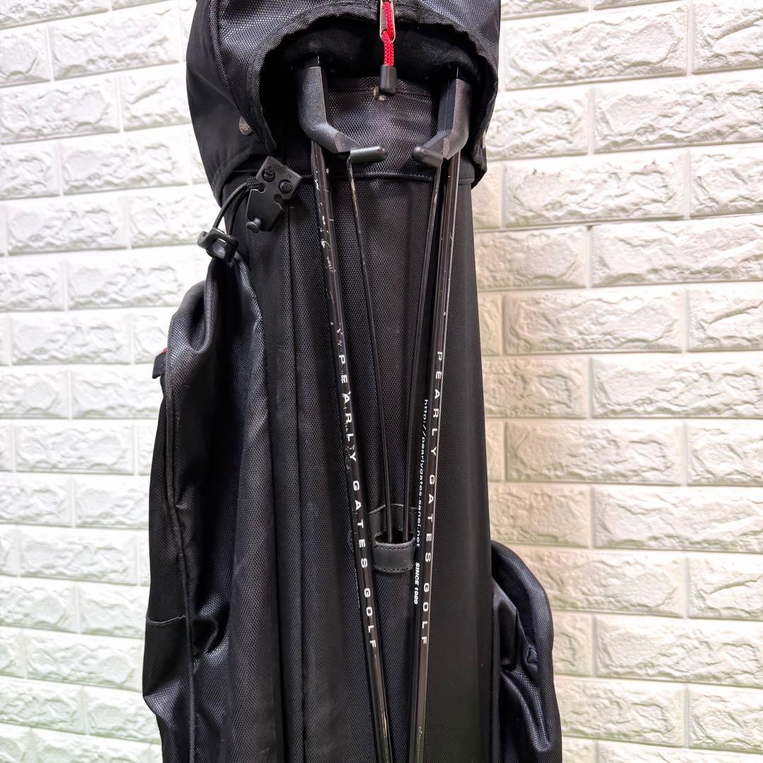 パーリーゲイツ　スタンド式　キャディーバッグ　黒　超軽量　収納多数　すぐ使える