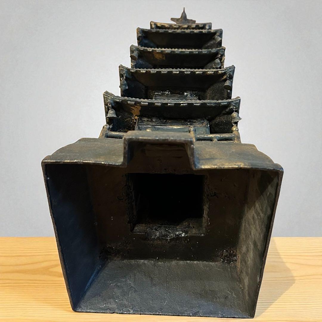 重厚10kg超❣️真鍮鋳物製 大型五重塔 81cm 重厚工芸品 インテリア 模型
