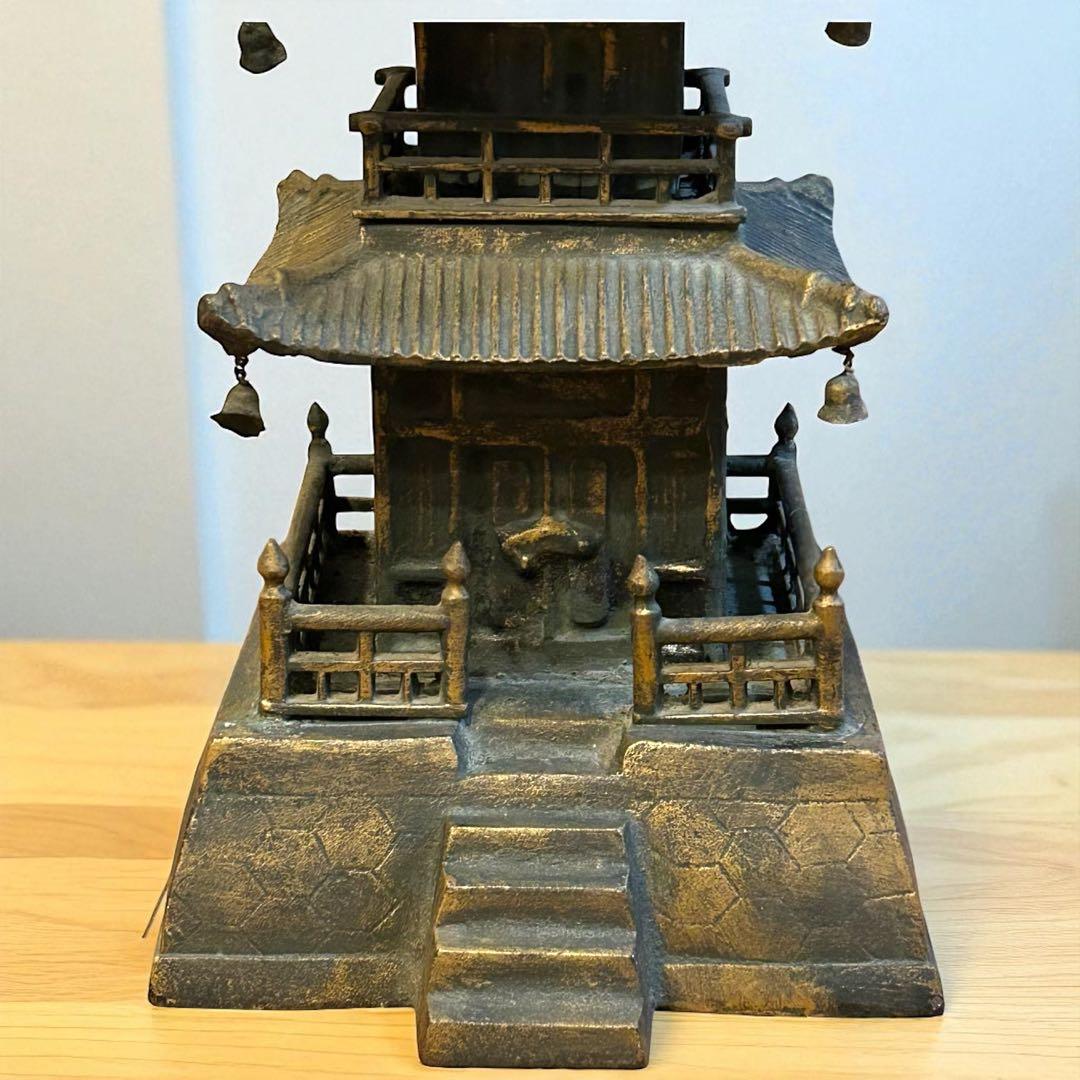 重厚10kg超❣️真鍮鋳物製 大型五重塔 81cm 重厚工芸品 インテリア 模型