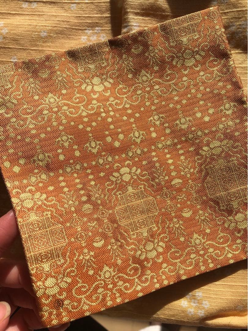 土田友湖　瓔珞紋紹巴　古帛紗