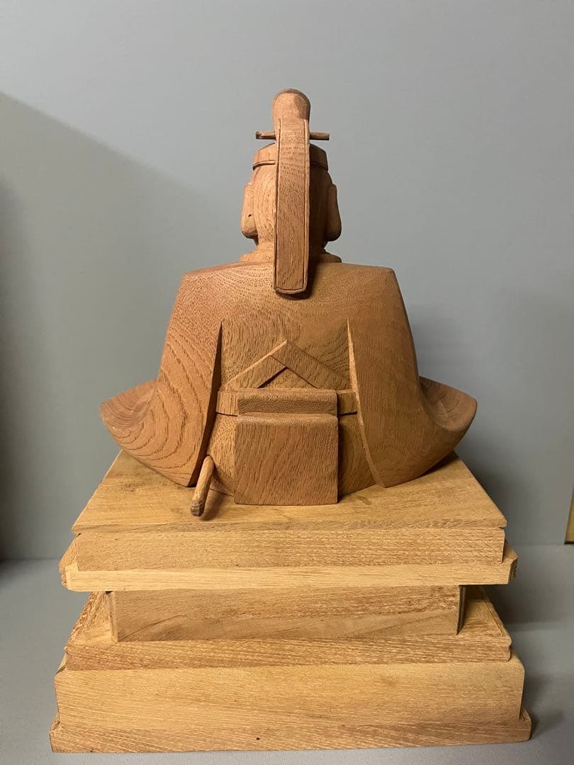 特別価格　菅原道真公　木彫り　欅材　天神様　学問の神様　大　24