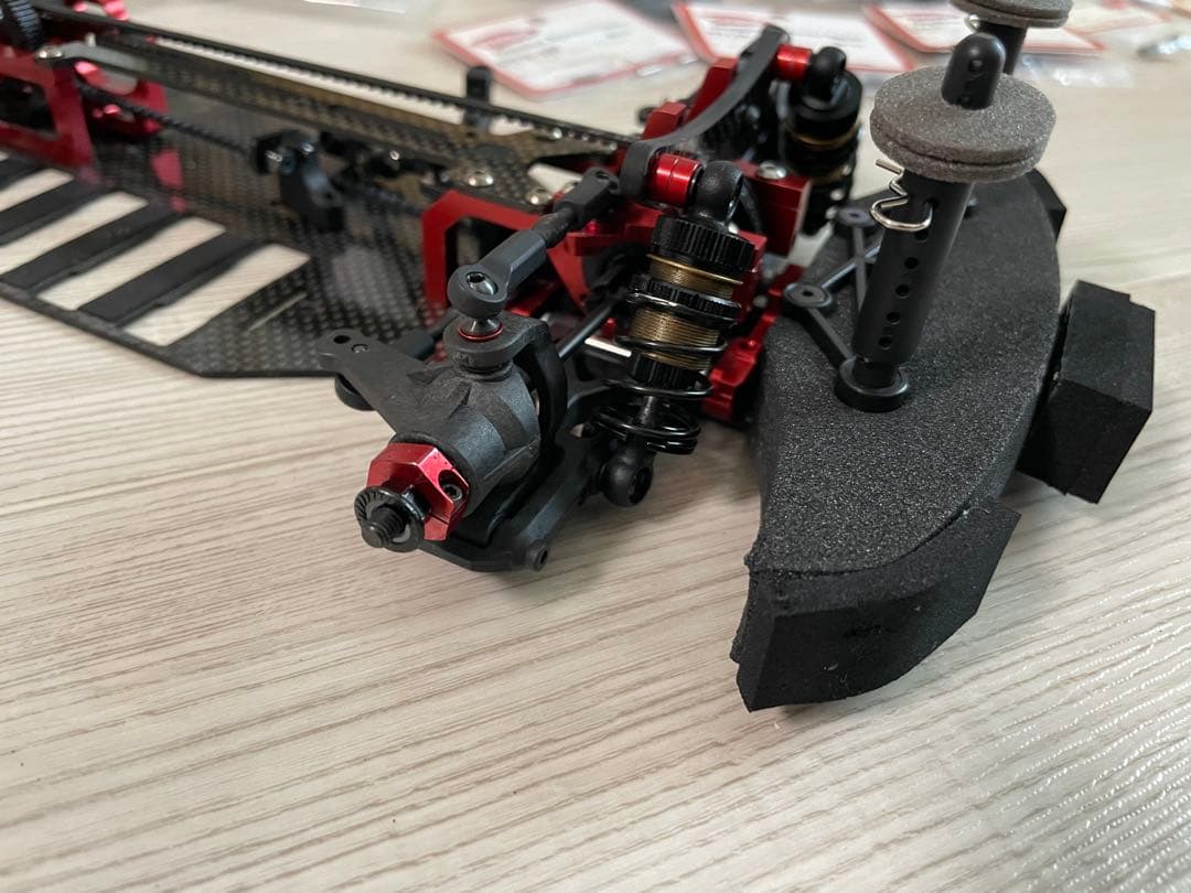 京商 TF-5スタリオン フロント足周りTF-7化,ダンパーBD7移植済み