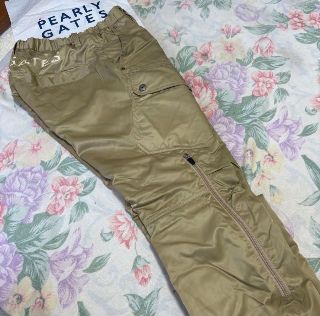 美品W80-84cmPEARLYGATES秋冬ウエスト伸縮7P3D撥水防風パンツ