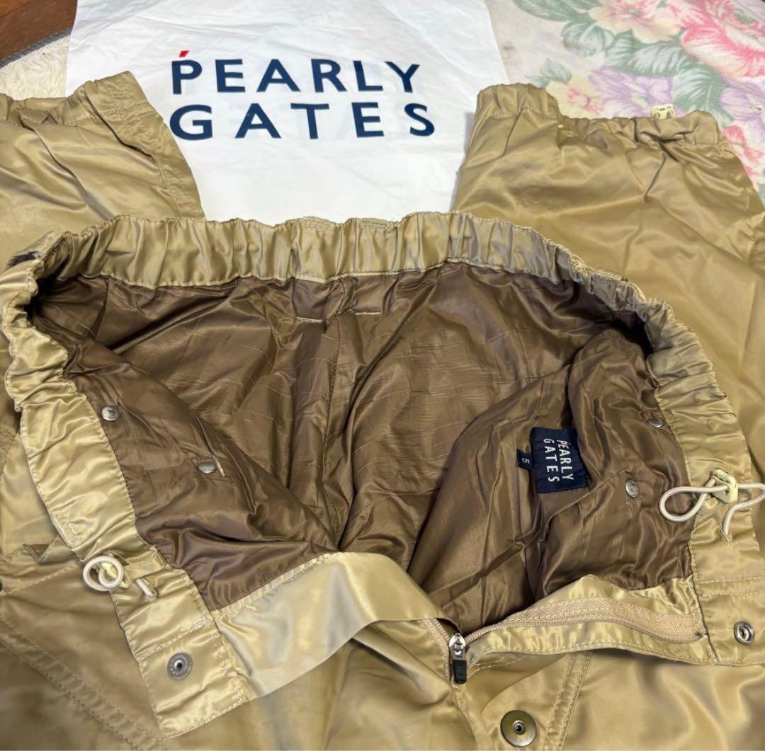 美品W80-84cmPEARLYGATES秋冬ウエスト伸縮7P3D撥水防風パンツ