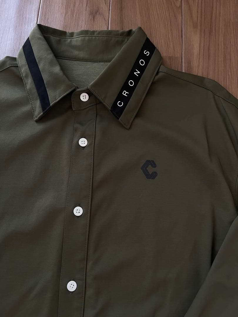 CRONOS オリーブ ボタンダウンシャツ