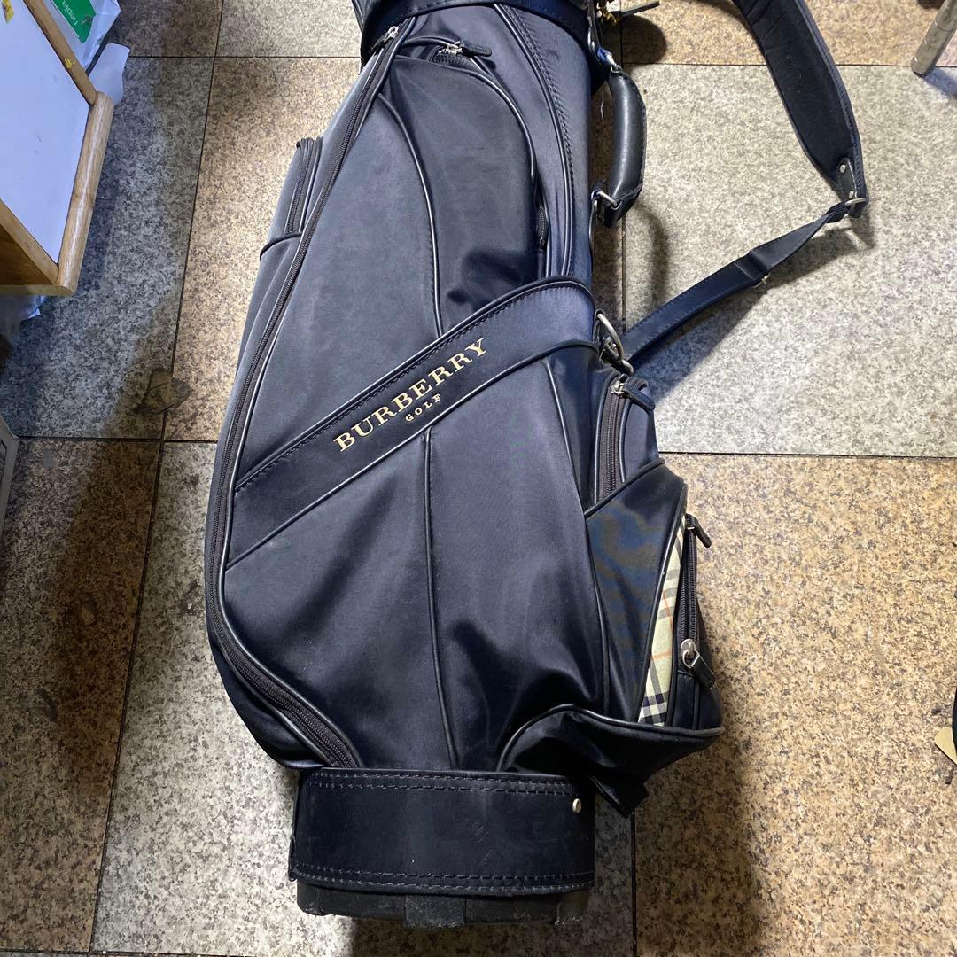 BURBERRY バーバリー ブラック ゴルフバッグ キャディバッグ 中古品